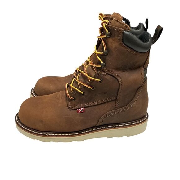 Red Wing Men Lace-up Steel Toe Work Boots 8 Brown Waterproof Slip Oil Resistant main image 8